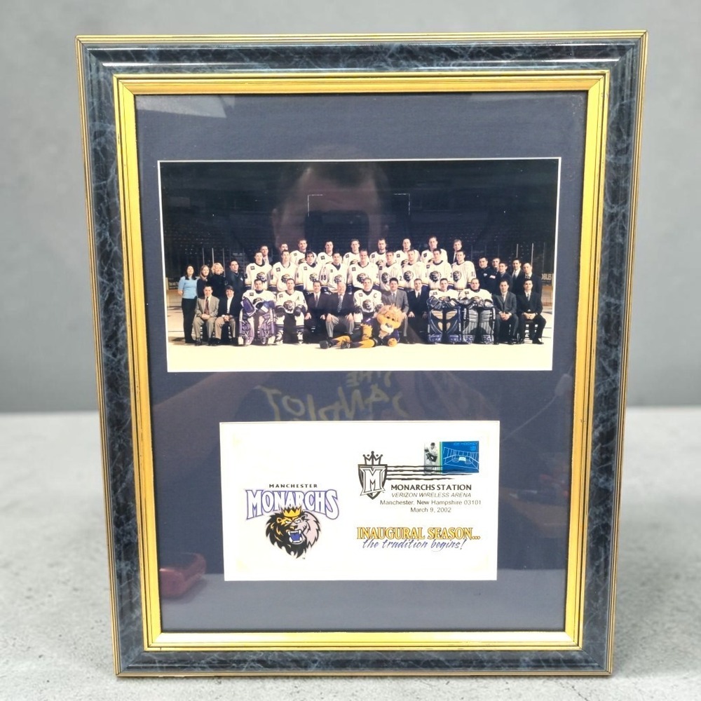 VTG Y2K Manchester Monarchs AHL Inaugural Season Framed Photo Postal Stamp 2002 - Picture 7 of 7
